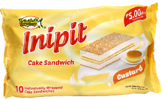 Inipit Cake Sandwich Custard 10x23g